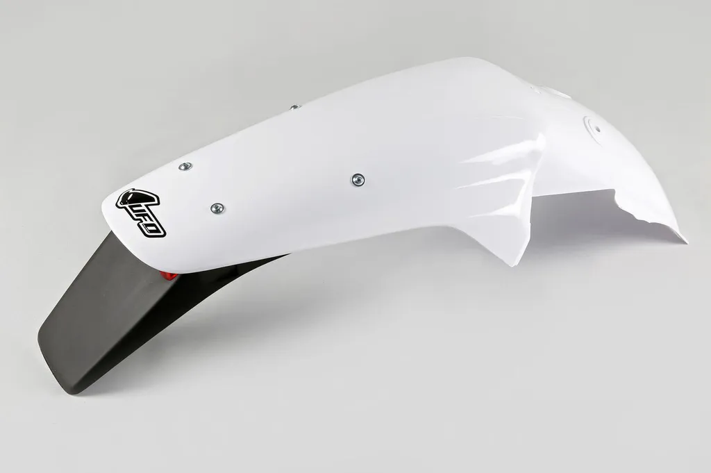 Garde-boue arrière Yamaha blanc UFO Plast, anti-casse et robuste