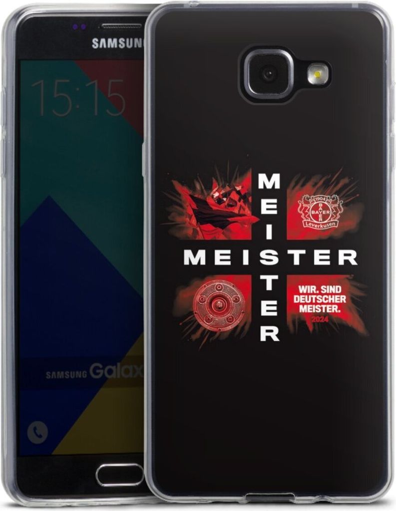 DeinDesign Slim Hülle für Samsung Galaxy A5 (2016) Silikon Case Ultra Dünn Handyhülle Bayer 04 Leverkusen Meister Offizielles Lizenzprodukt