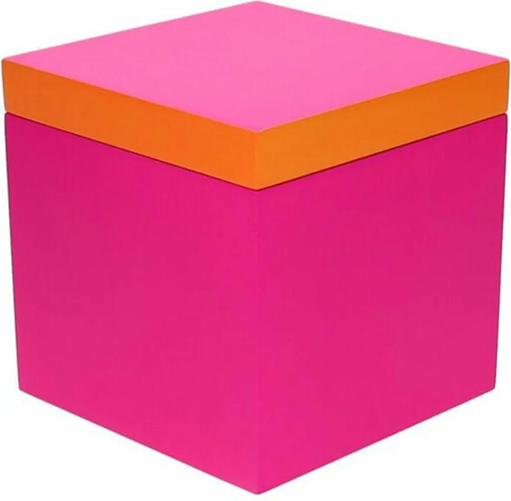 Scatola Design Neo S Gift Company - MDF Laccato Neon Rosa Arancio