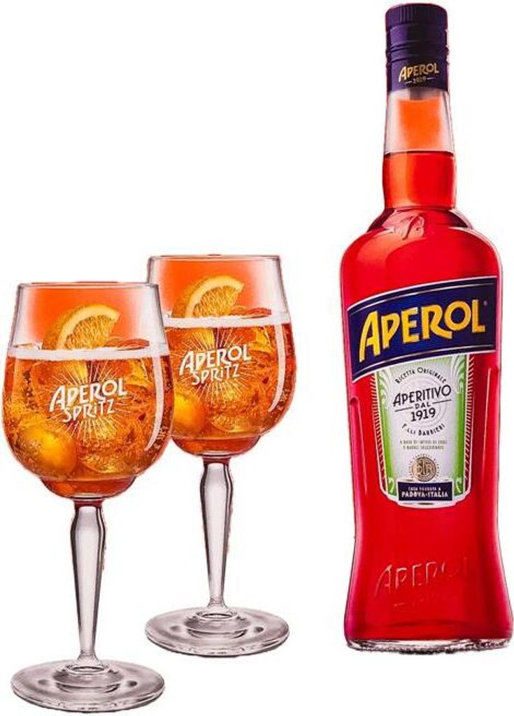Aperol Set + 2 Gläser 700ml 11% Vol. Produktbild 