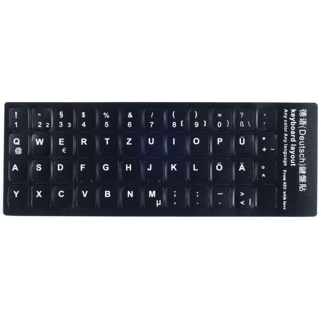 Aufkleber für Laptop-Tastatur PC QWERTZ Deutsch Deutsch DE Produktbild 