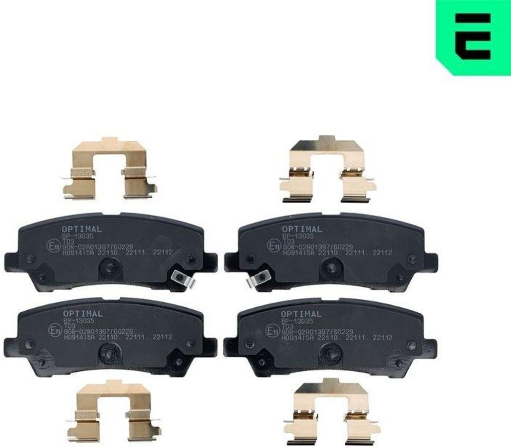 OPTIMAL Bremsbelagsatz, Scheibenbremse Hinten BP-13035