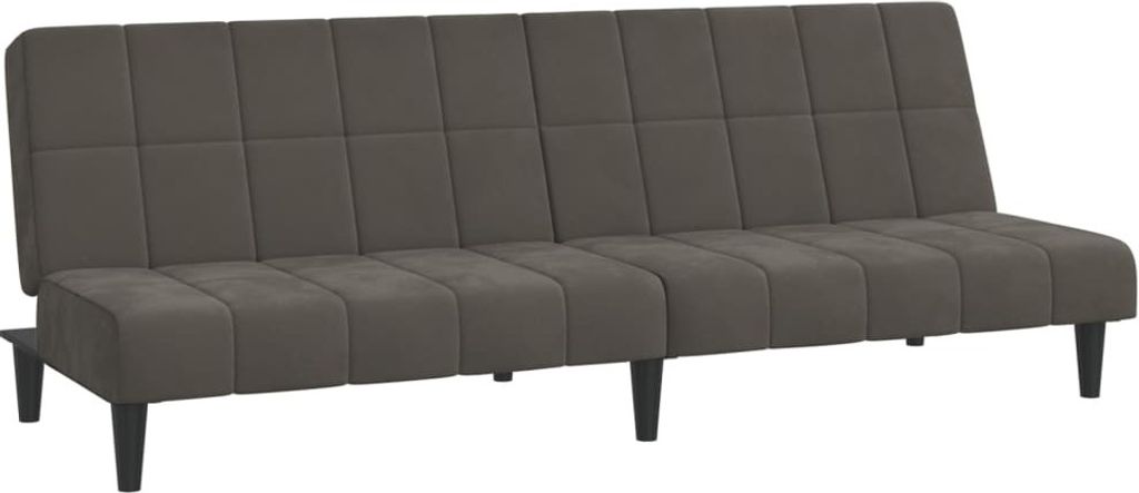 vidaXL Schlafsofa 2-Sitzer Dunkelgrau Samt