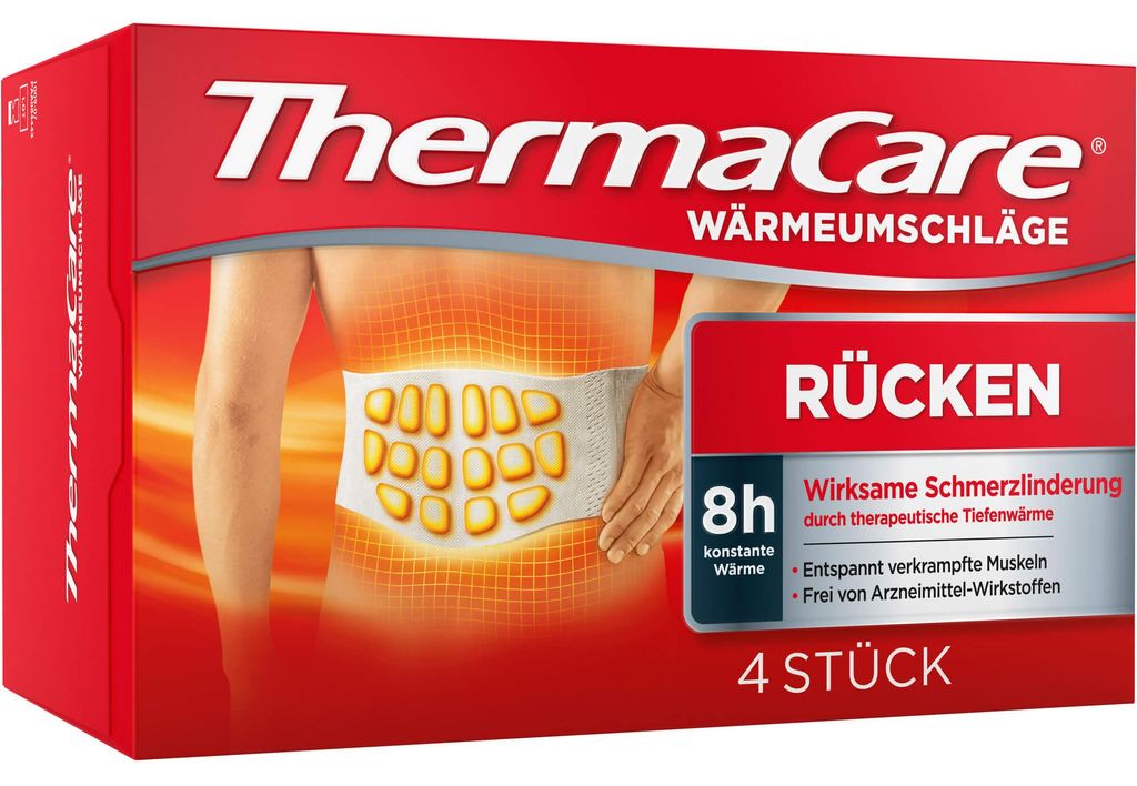 ThermaCare Wärmeumschläge bei Rückenschmerzen, 4 St