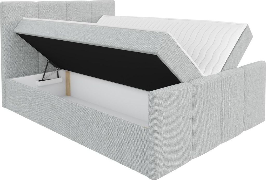 MIRJAN24 Boxspringbett Lars, Ehebett mit zwei Bettkästen, Doppelbett, Stilvoll Schlafzimmer (Kameleon 72, Größe: 180x200 cm)