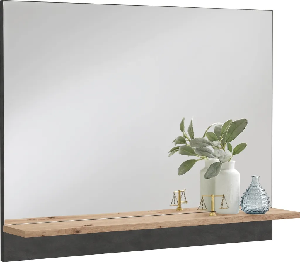 Miroir de vestiaire BRISTOL 400 Chêne Matera et Artisan 80x62 cm