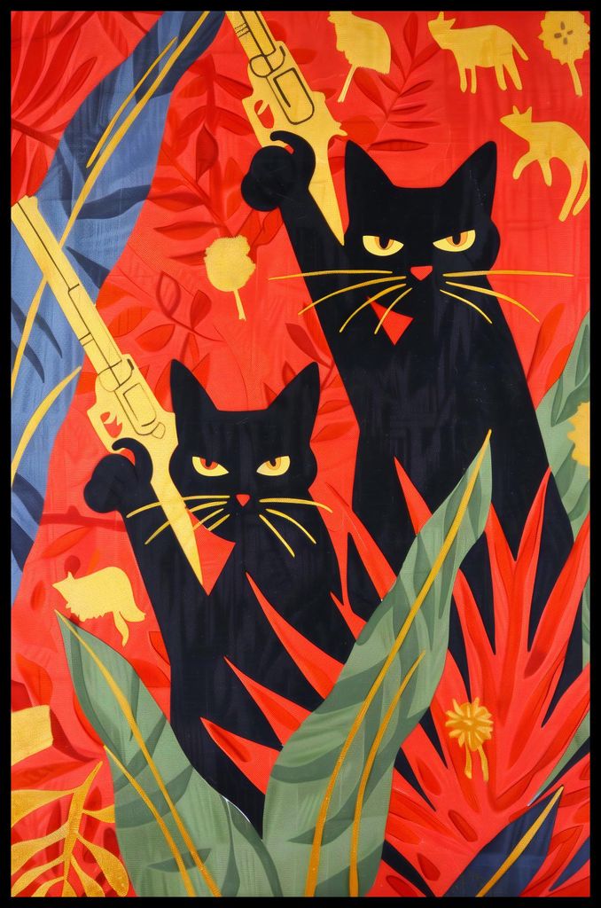 Plakat 53x81cm Dschungel in Nachttönen