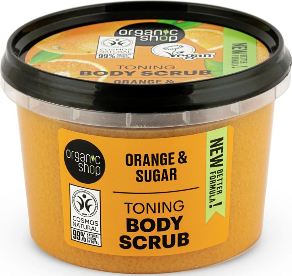 Organic Shop - Körperpeeling Orange - Pflegend und duftend - 250 ml - 1 Stück