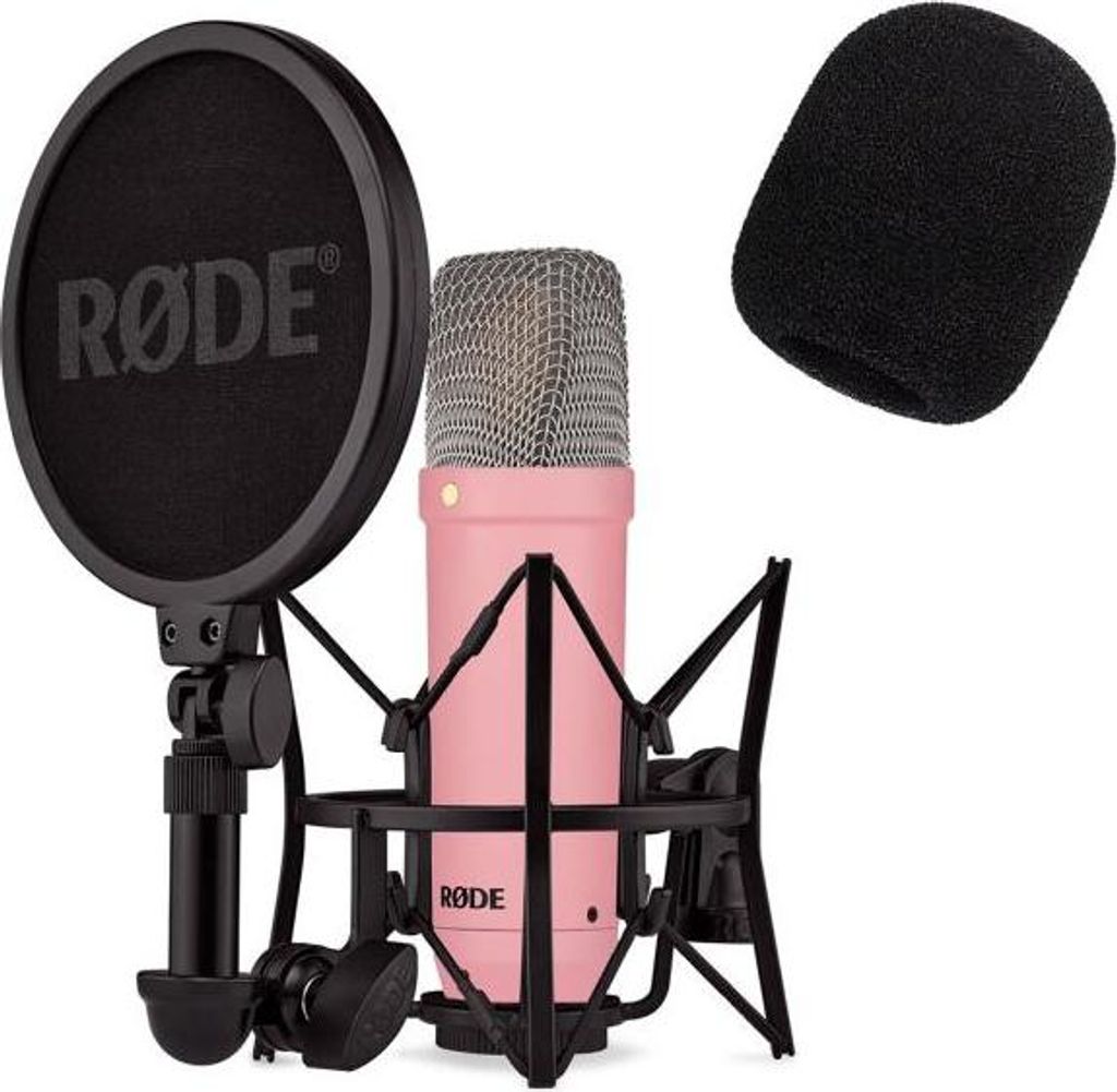 Rode NT1 Signature Pink Mikrofon mit Popschutz
