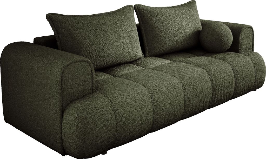 DomoHome Sofa COCO Schlafsofa Mit Bettfunktion, Anthology Stoffbezug, 2-Sitzer, Freistehend, Größe: 250x105x90cm Farbe: Dunkelblau