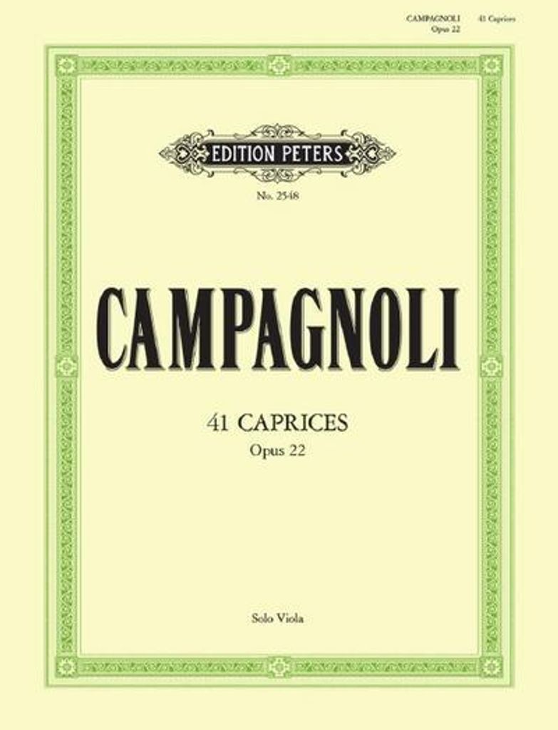 41 Caprices Op.22 for Solo Viola Immagine del prodotto 