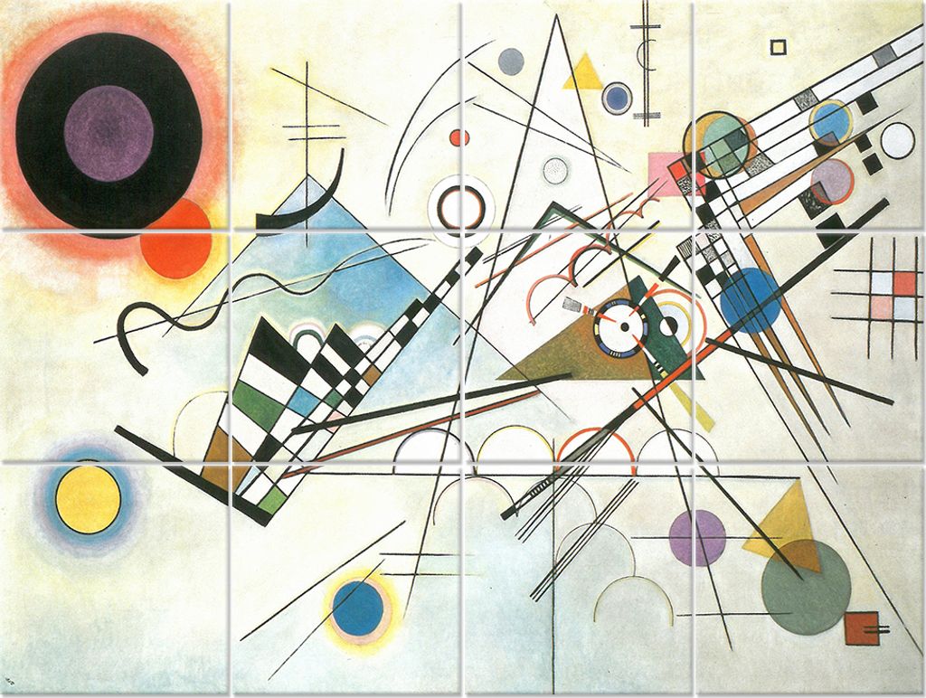 Legendarte - Multipanel Bilder Komposition VIII - Wassily Kandinsky cm. 150x200 (12 Stück)