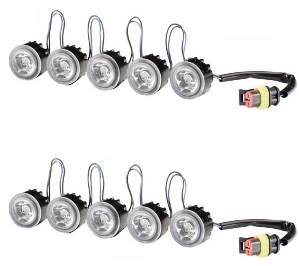 Tagfahrleuchten-Set Fahrzeugfront 24 V 6 W LED glasklar Produktbild 