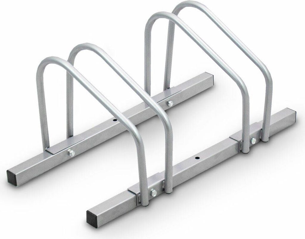 Bituxx 2er Fahrradständer, silber, MS-16132 Produktbild 
