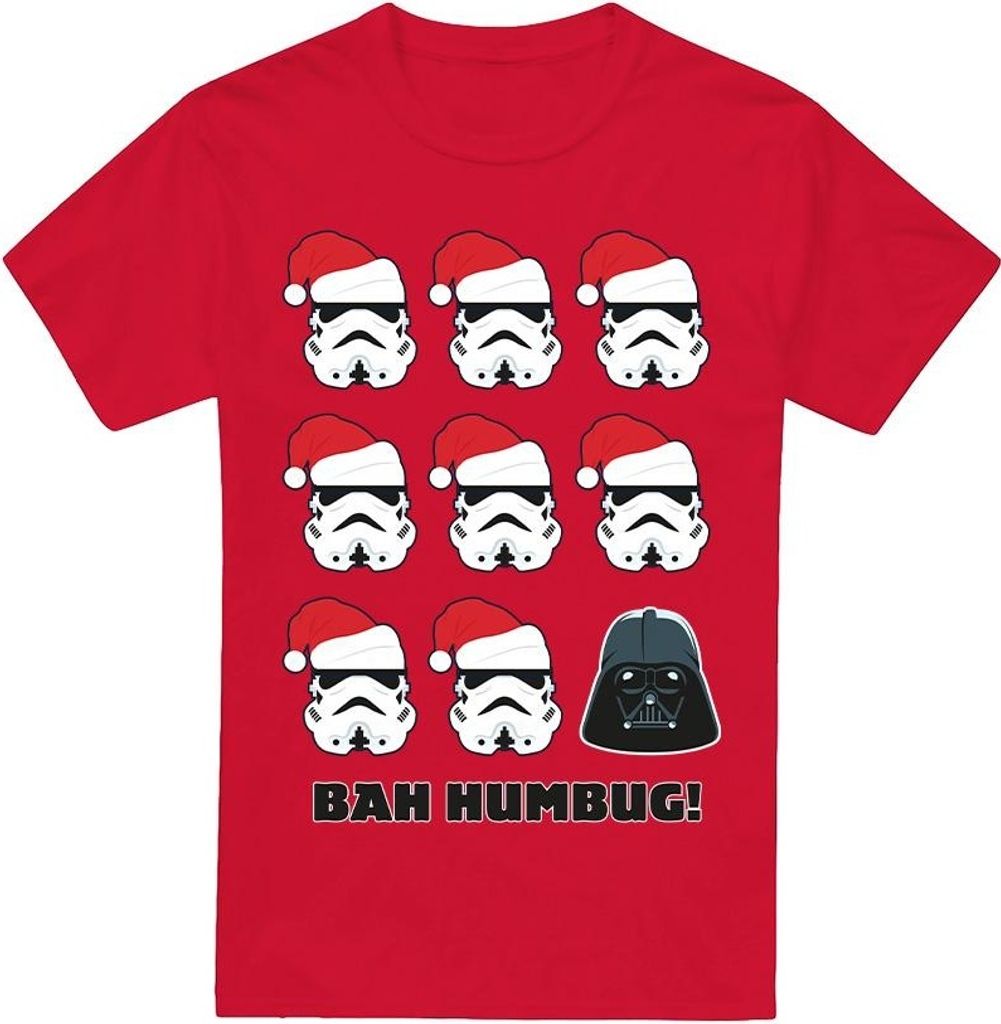 Star Wars - "Bah Humbug" T-Shirt für Herren TV3753 (XL) (Rot)