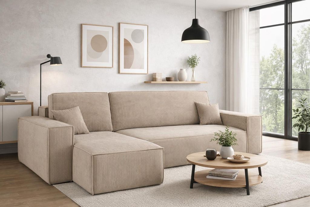 Kaiser Möbel Ecksofa mit schlaffunktion und bettkasten, Produktbild 