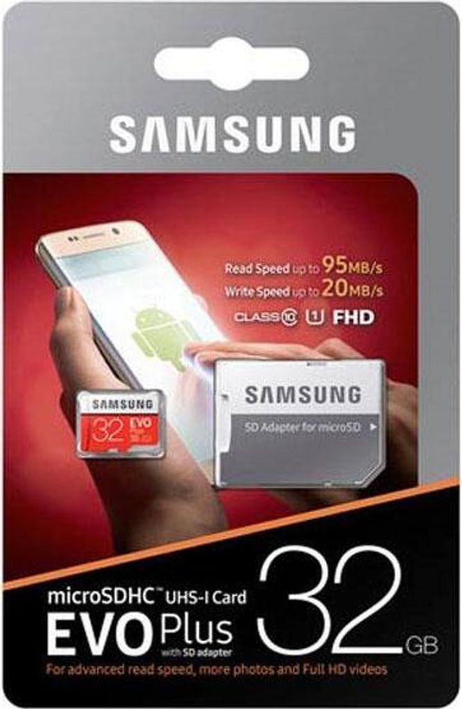 Samsung EVO Plus micro SDHC 32GB UHS-I U1 con adattatore Immagine del prodotto 