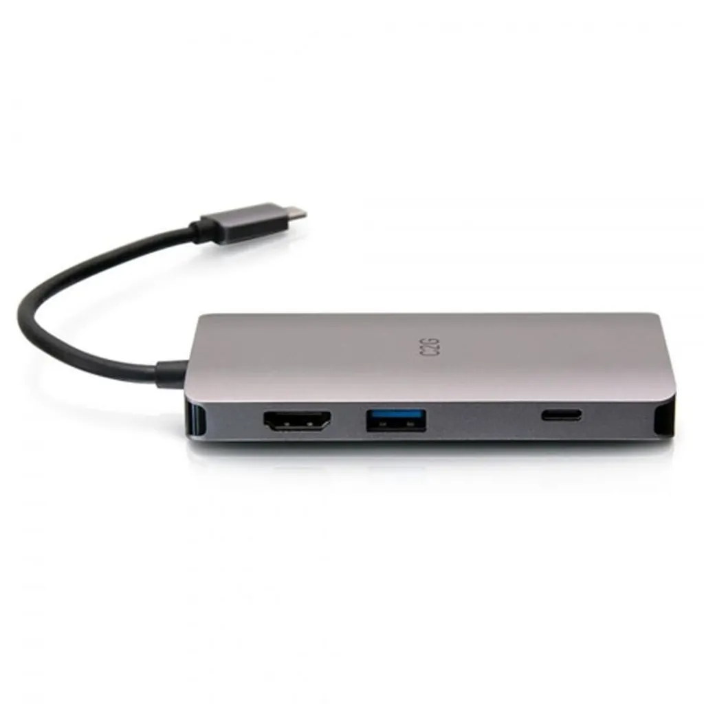 Station d'accueil USB-C C2G Gris - HDMI 4K, Gigabit Ethernet, 100W PD