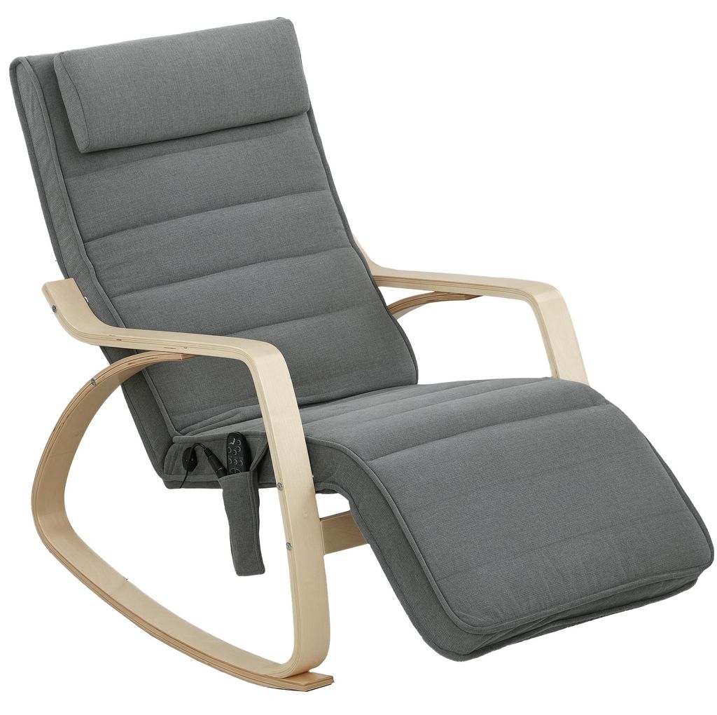 HOMCOM Schaukelstuhl Schaukelsessel mit Massagefunktion, Produktbild 