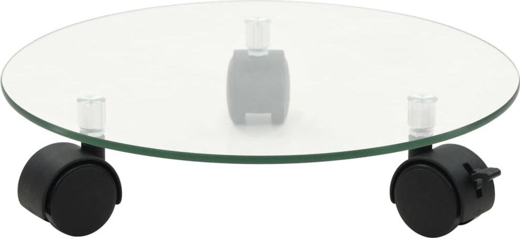 vidaXL Pflanzenroller 4 Stk. 28 cm Hartglas Rund