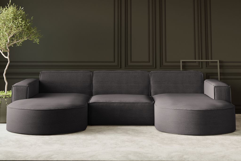 Kaiser Möbel Ecksofa Designer MODENA U STUDIO stoff Dicker Produktbild 