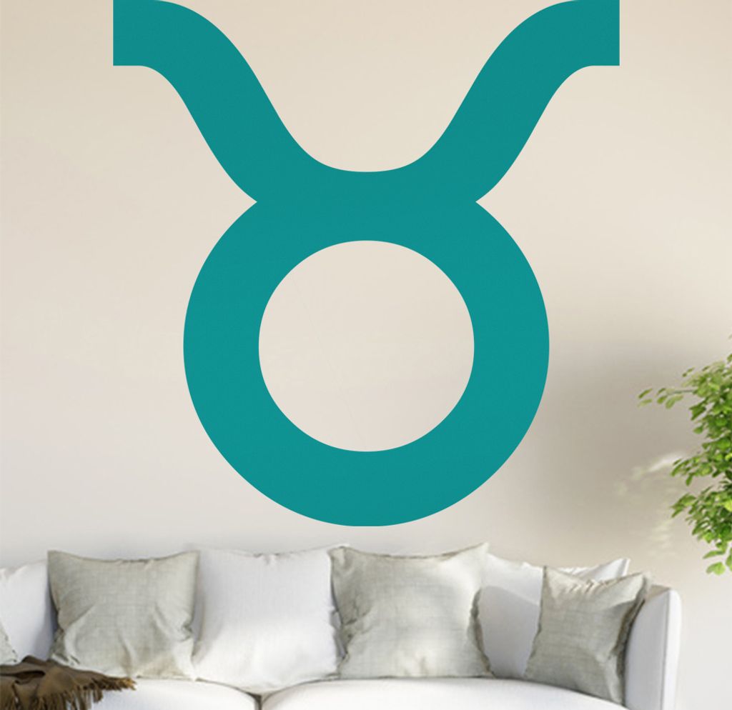 Sternzeichen: Stier Wandtattoo in 6 Größen - Wandaufkleber Wall Sticker - Dekoration, Küche, Wohnzimmer, Schlafzimmer, Badezimmer