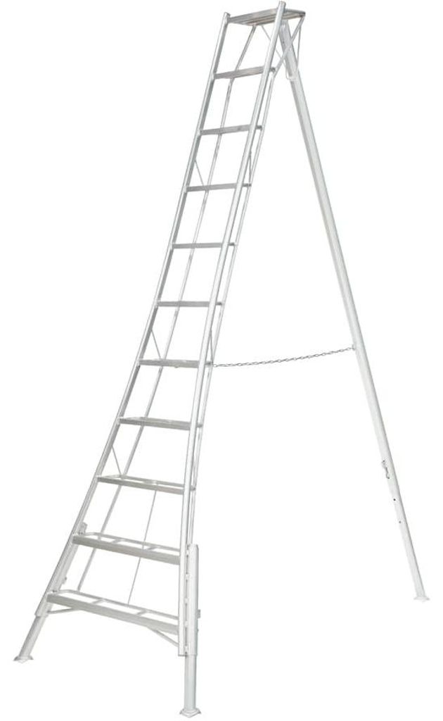 Niwaki Aluminium 3-Holm-Gartenleiter höhenverstellbar Produktbild 