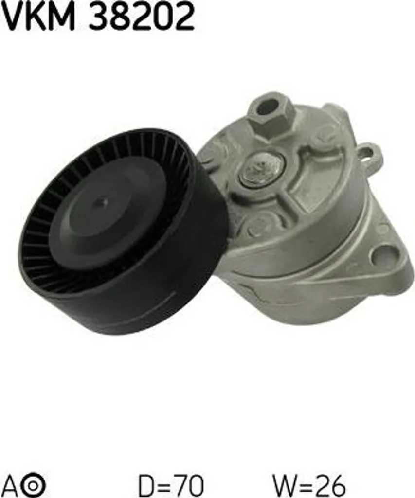 SKF VKM 38202 Tendicinghia, cinghia trapezoidale dentata OE 11281427252 compatibile con Z4 E85, 3 E36, Serie 3 E46, Serie 5 E34, Serie 5 E39, Serie 5 E60, Serie 5 E61, Serie 7 E38, Serie 7 E65, X3, X5, Z3 E36