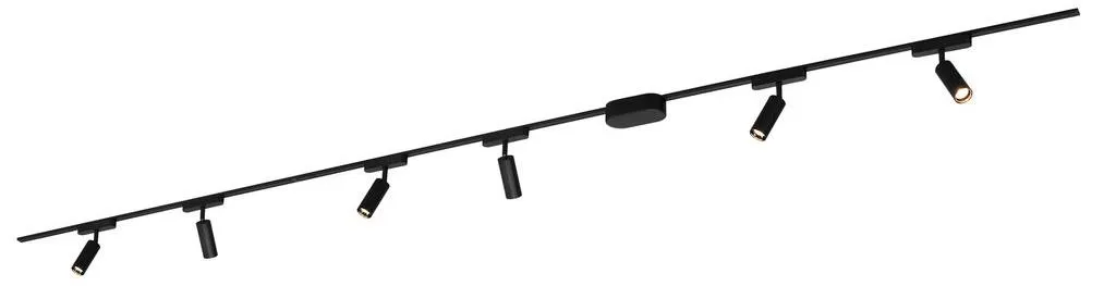 Luminaire Rail Plafonnier 3m avec 6 Spots LED Orientables Blanc Chaud 5W