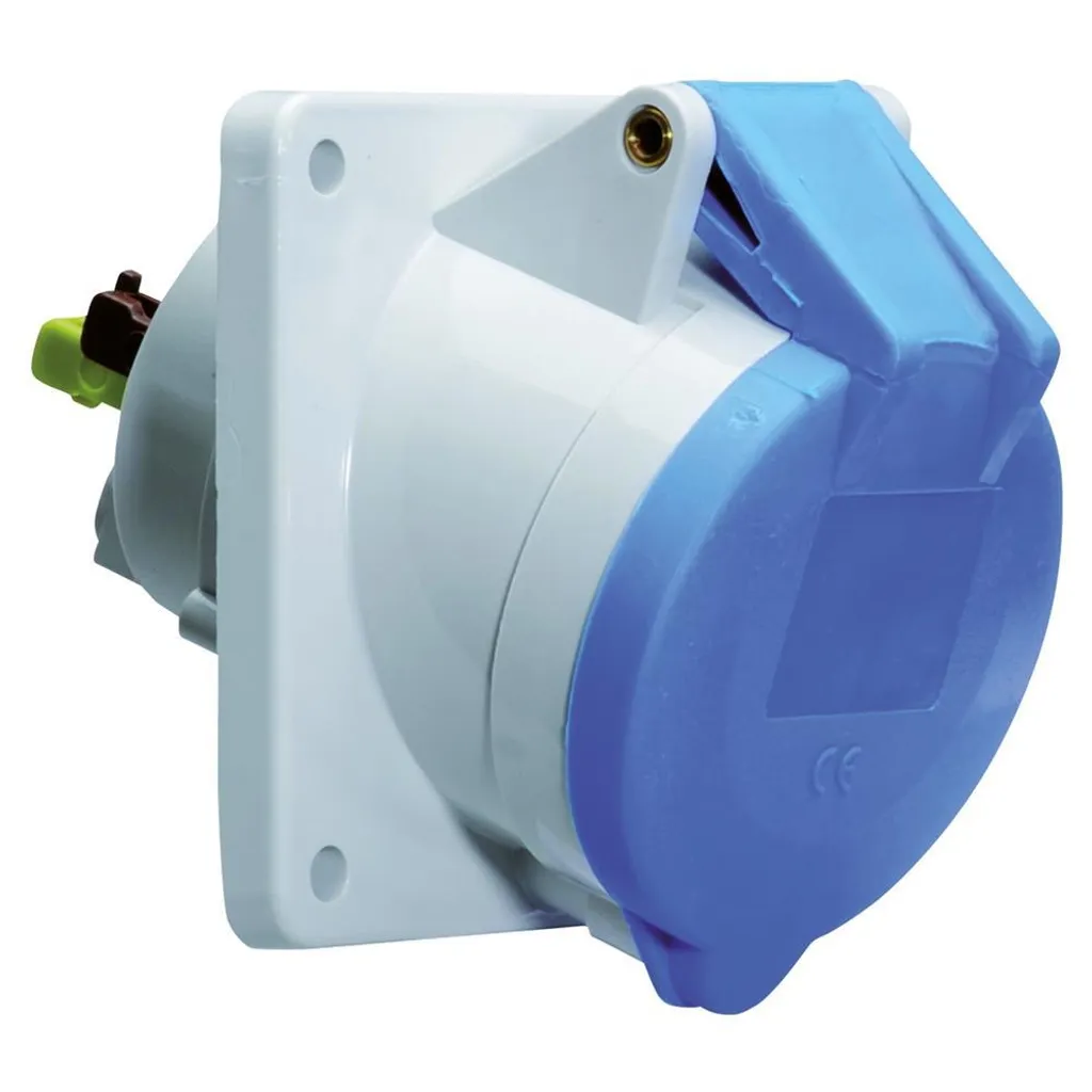 Prise murale CEE 16A 230V IP44 - Socle de connecteur femelle 3 pôles 6h