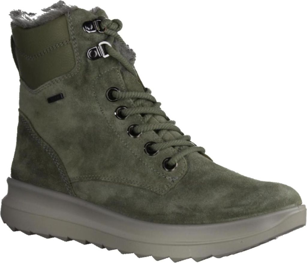 Legero Dreamer 0003517520 Damenboots, wasserdicht, Hellgrün, Leder, Warmfutter - Damenschuhe Bequeme Stiefel / Stiefeletten, Grün, leder (velour/...