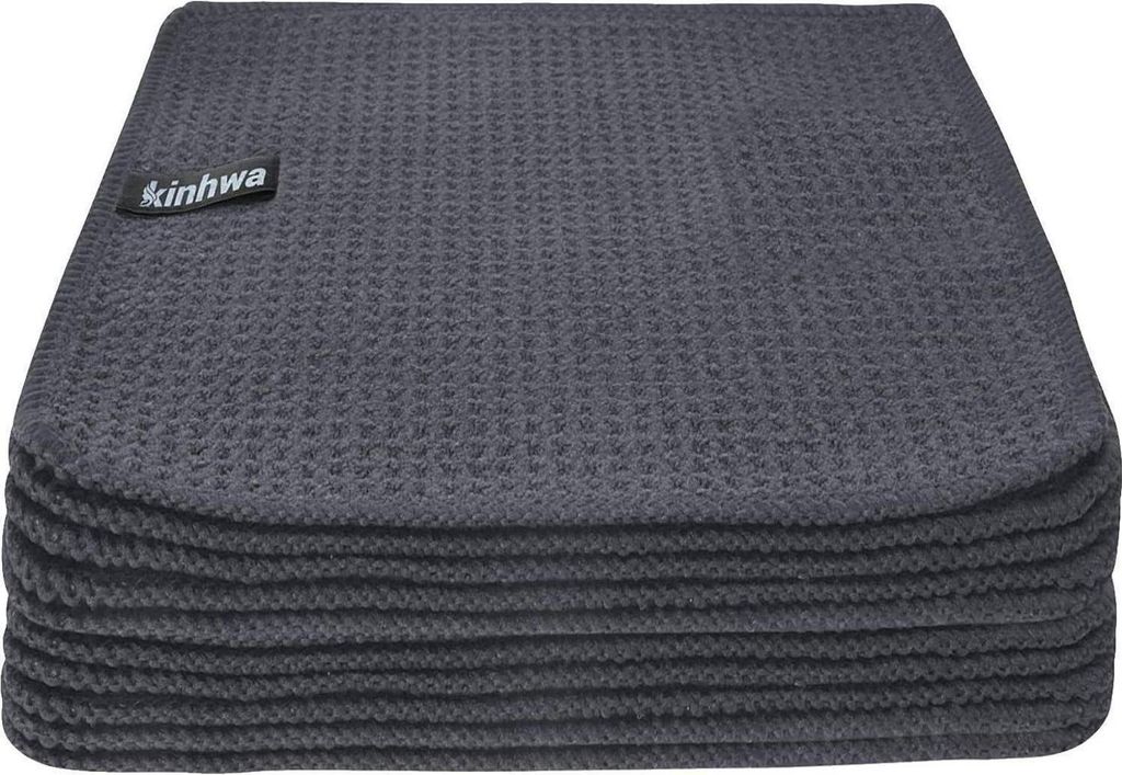 Mikrofaser Spültuch Set grau 20x20 cm 10 Stück Fusselfrei & Produktbild 