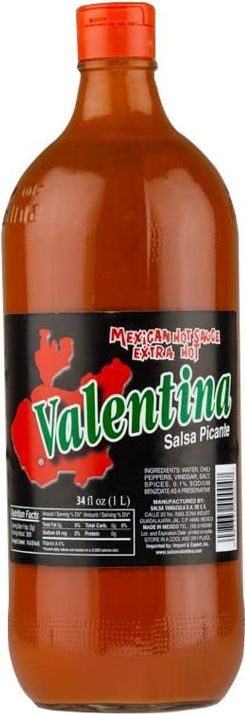 Valentina Extra Hot Sauce 1L – Extra Scharf & Aromatisch+Heartforcards Versandschutz
