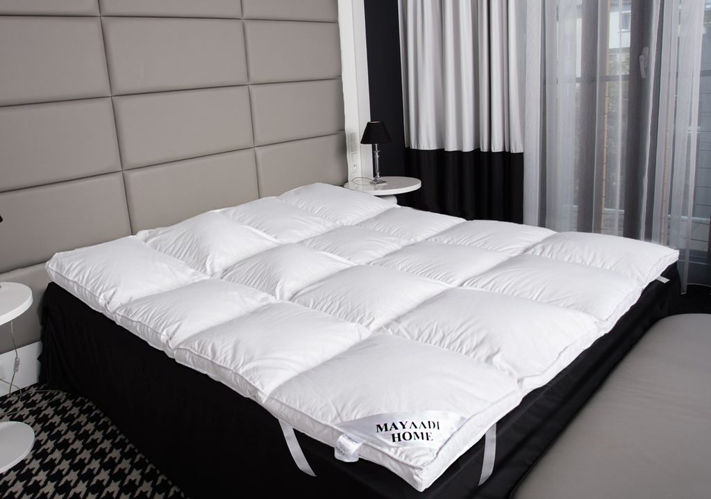 HS72 Matratzenauflage 160x200 cm 4800 Gramm Unterbett Topper Auflage 70% Daunen 30% Federn Mayaadi Home