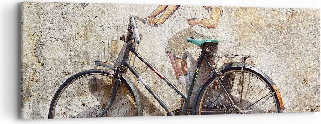 Bild auf Leinwand - Leinwandbild - Graffiti modern - 90x30cm - Wand Bild - Wanddeko - Wandbilder - Leinwanddruck - Bilder - Kunstdruck - Wanddekora...