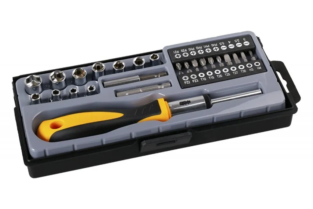 Kit Inserti Acciaio S2 40pz - Torx, HEX, XZN con Adattatori 1/2" e 3/8"