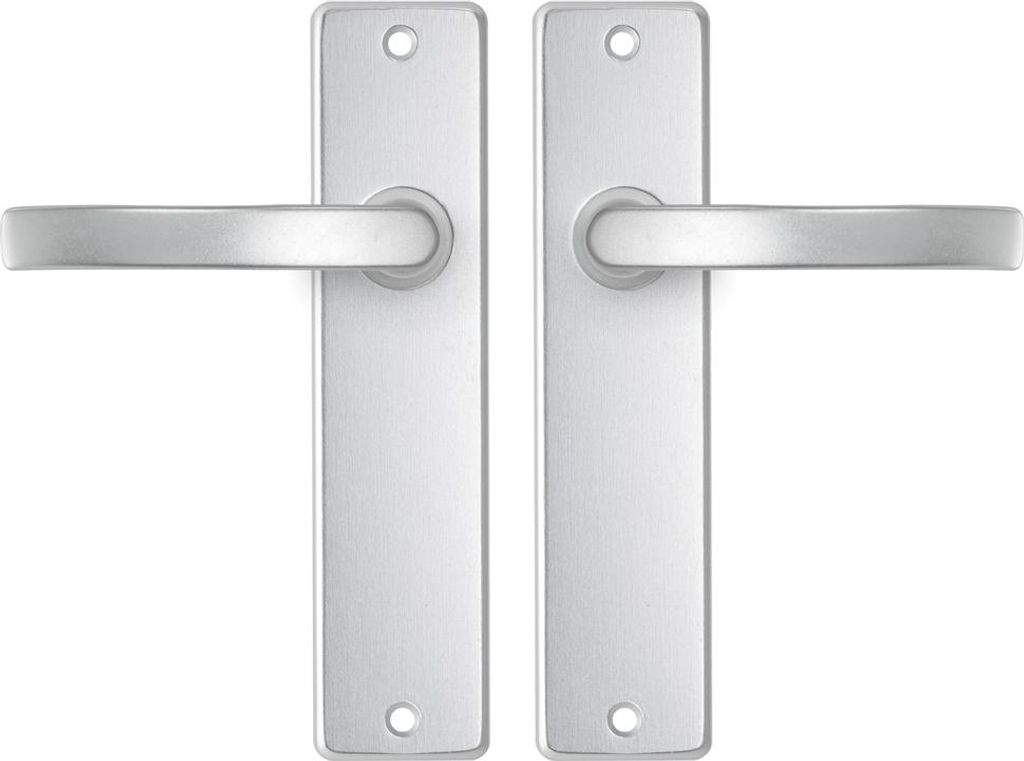 Axa AXA Edge Basic Door Hardware Set Innentür - Drückerblock auf Schild - Aluminium