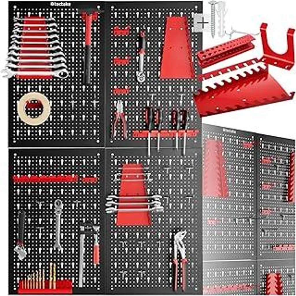 Pannello Forato Porta Utensili Metallo tectake 160x60 - Officina Pro