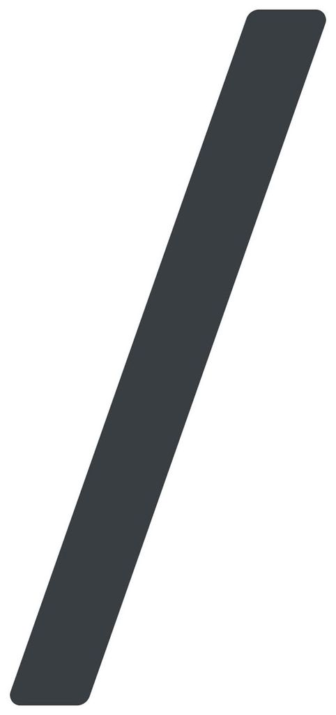 Selbstklebendes Zeichen Slash "/" - 40 mm in Anthrazit