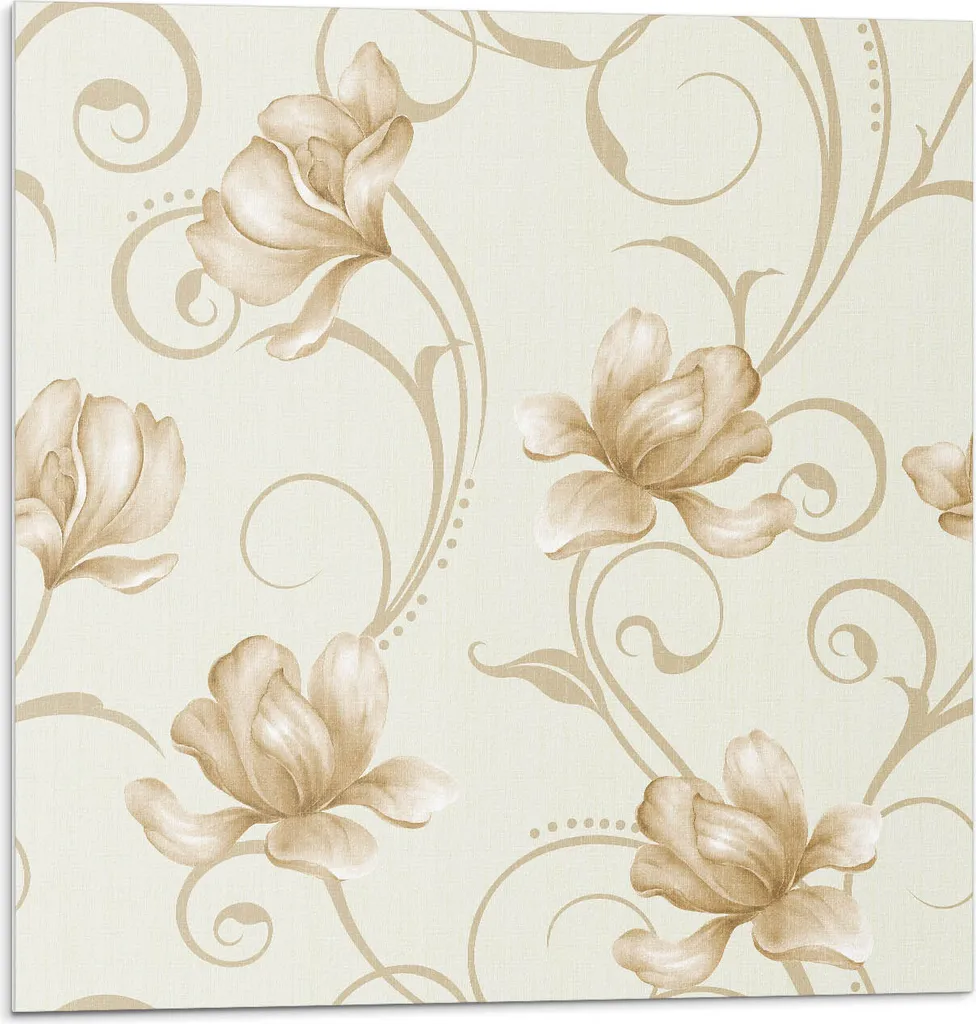 Piastrelle Autoadesive 30x30 PVC Motivo Floreale - Set 9 Pezzi Parete