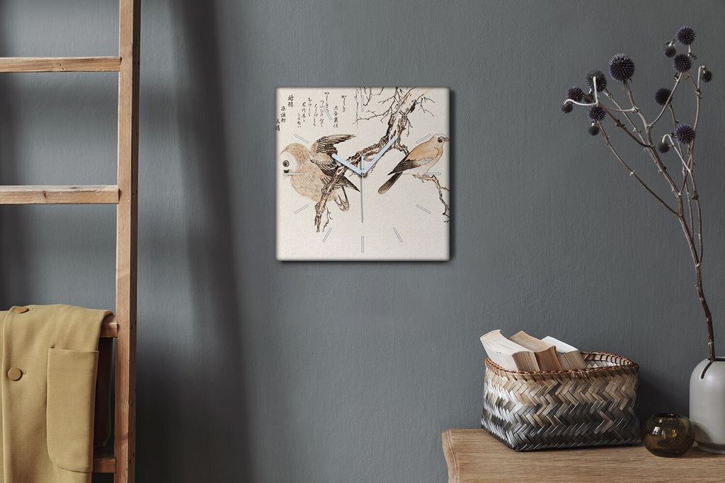 Coloray Hodiny Unikátní 30x30 cm Tiché hodiny Pro obývací pokoj a kuchyň Nástěnné hodiny Plátno Bílé ručičky hodin - Asie dekoračn...