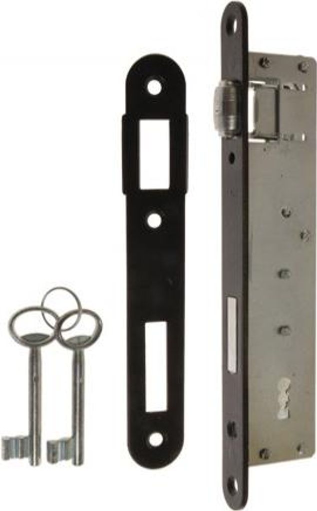 Schmales Einsteckschloss, Rolle 90/22 KL, mit Schließstück Produktbild 