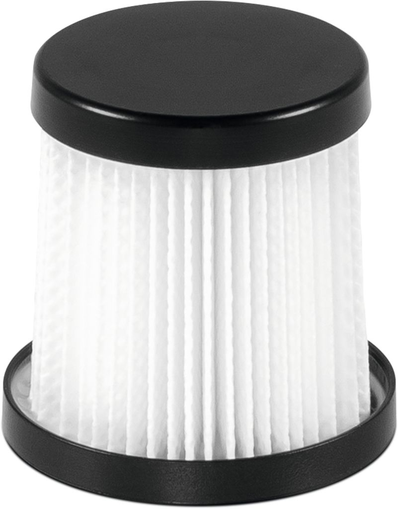 A close-up studio shot of a vacuum cleaner filter.