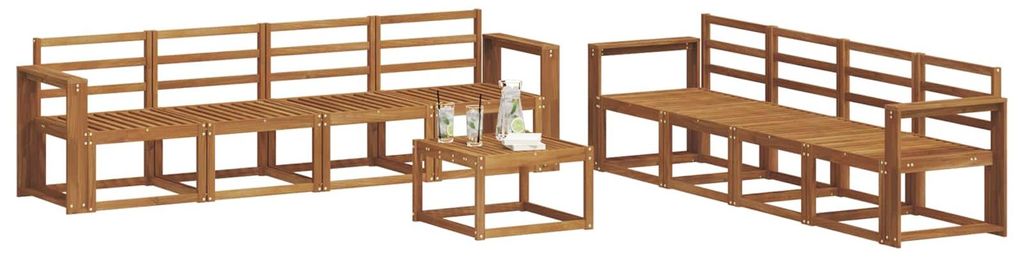 Outdoor-Sofagarnitur 9 pcs Natur