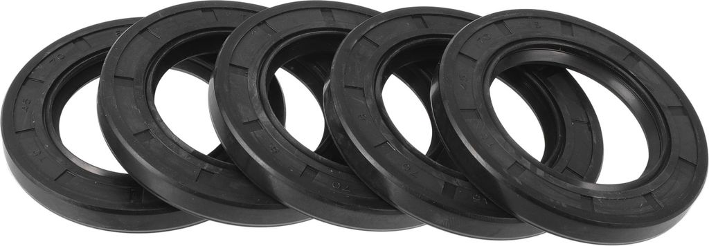 Universal Oil Seal TC Doppellippe W Stahlfeder Dichtungsring Rotationswellendichtung 45x70x8mm Hochdruck-NBR-Gummi Schwarz 5 Stück