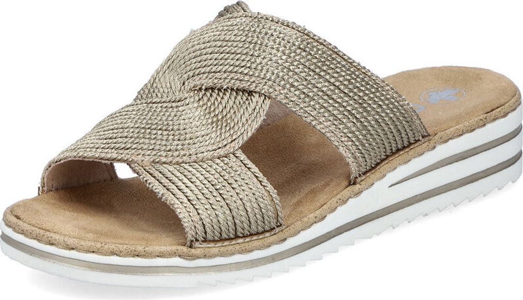 Rieker Damen-Pantolette Gold-Braun, Farbe:multicolor, EU Größe:39