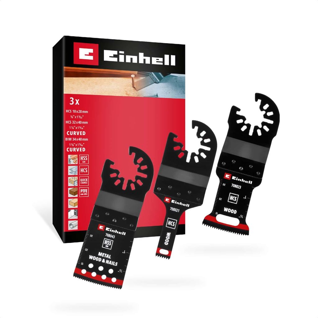 Einhell 3-tlg. Multitool-Set für Holz und Metall Produktbild 