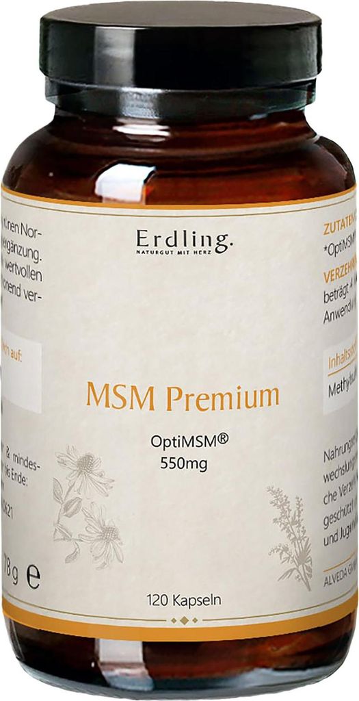 Msm Premium Optimsm Capsule di zolfo organico Earthling 120 Immagine del prodotto 