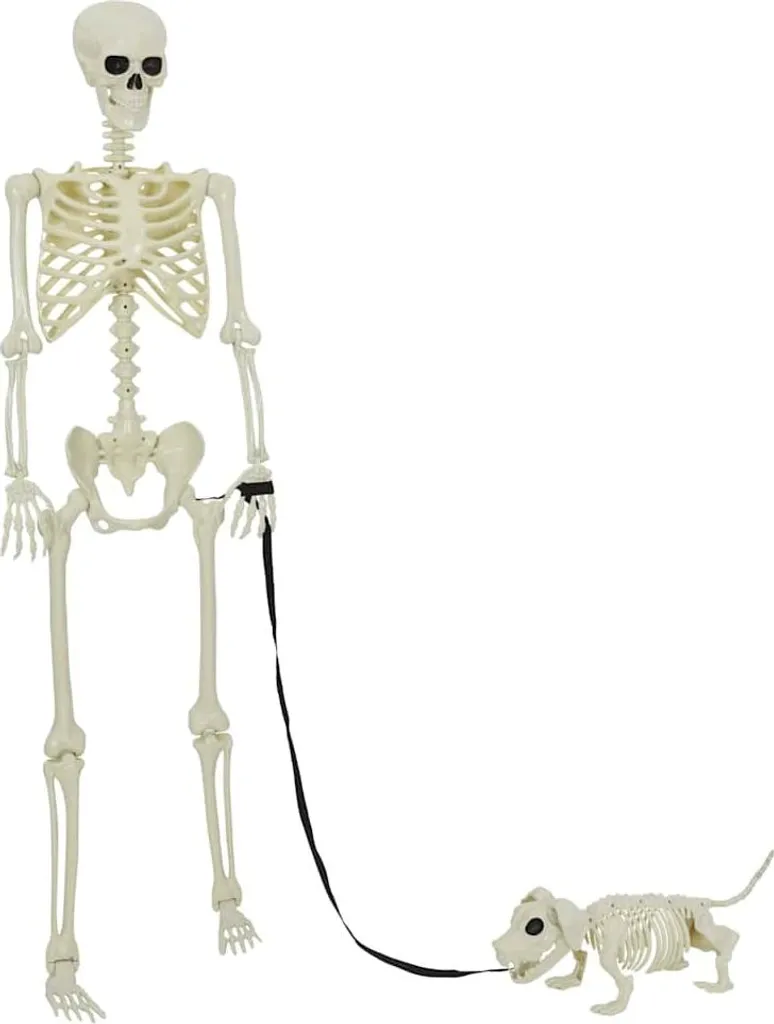 Squelette Halloween Durable et Léger en Blanc vidaXL - Pack de 2
