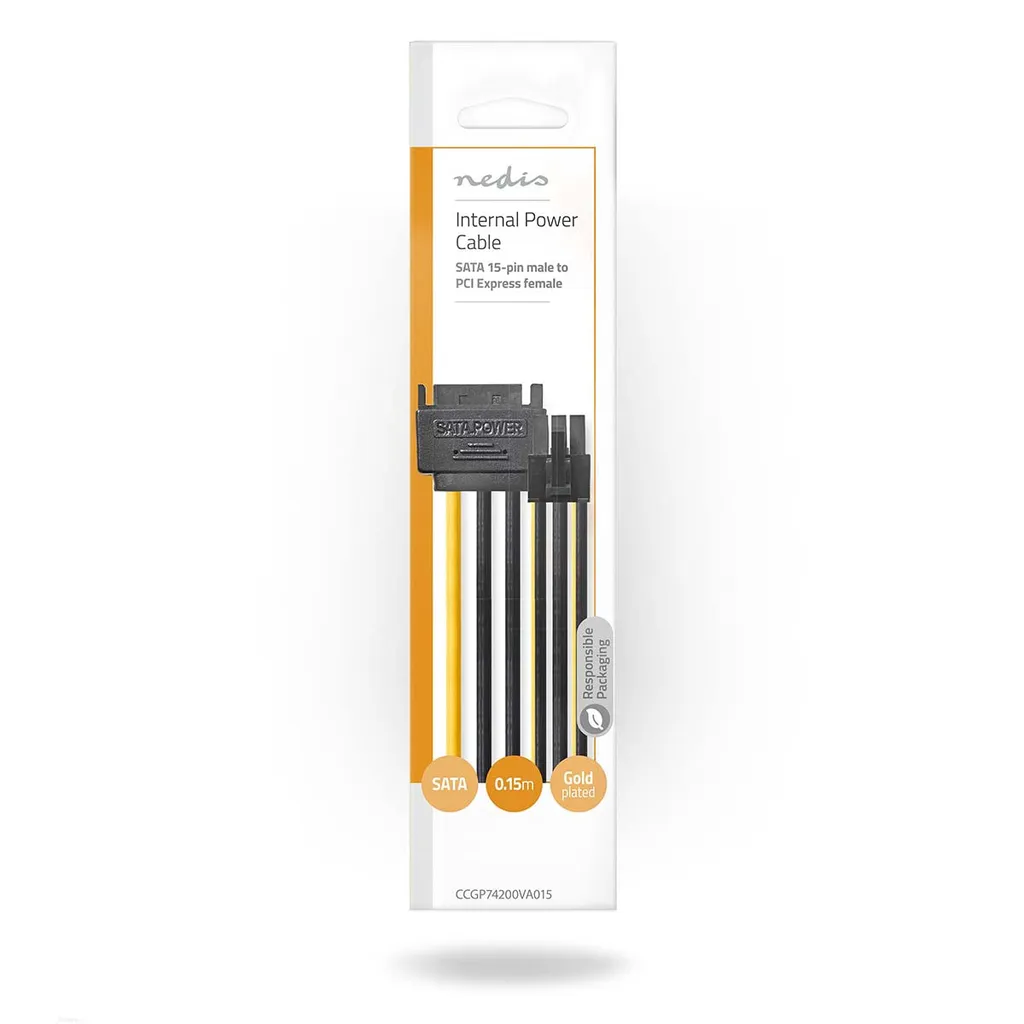 Câble SATA vers PCI Express 0.20 m avec Connecteurs Plaqué Or Durables